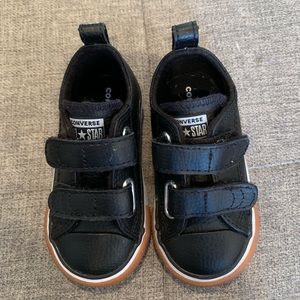 Toddler converse street slip low top black size 6